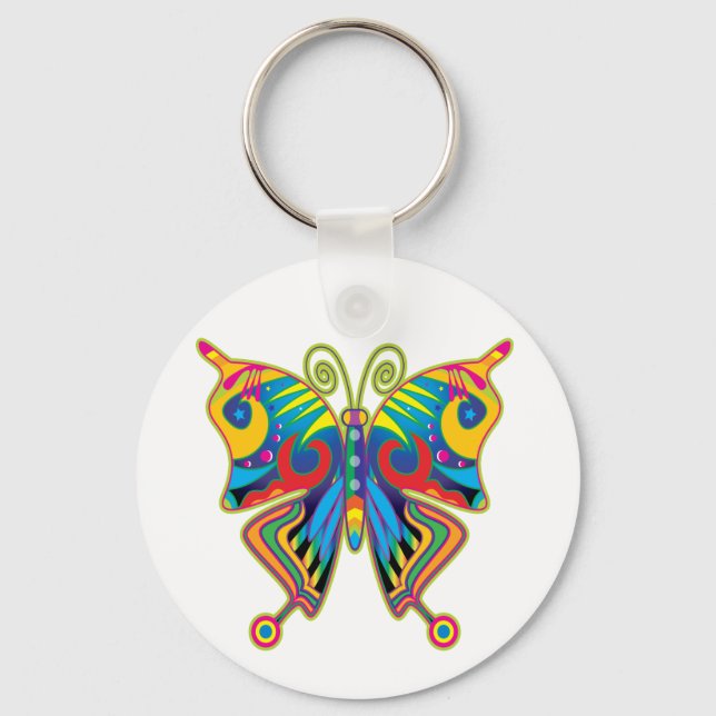 Llavero Mariposa colorida (Anverso)