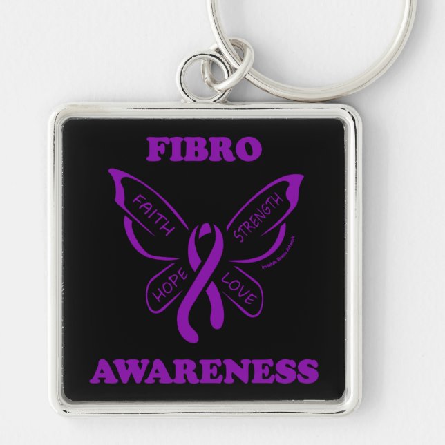 Llavero Mariposa/Conciencia...Fibro Keychain (Frente)