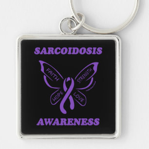 Llavero Mariposa/Conciencia... Sarcoidosis Keychain