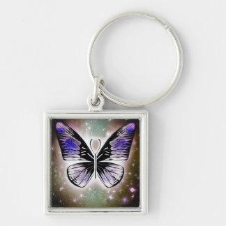 Llavero Mariposa cósmica púrpura