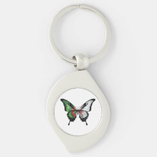 Llavero Mariposa de cola de golondrina de Argelia Bandera