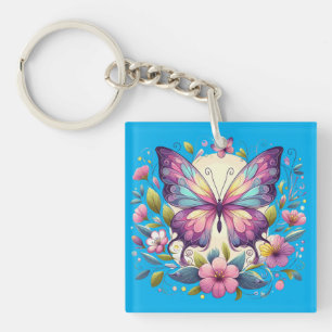 Llavero Mariposa de colores vivos