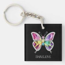 Mariposa de cristal de arcoiris encalada