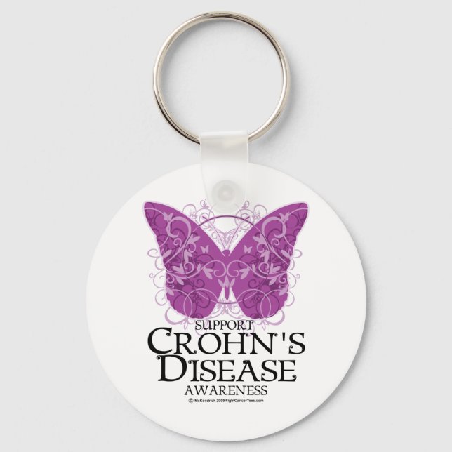 Llavero Mariposa de Crohn (Anverso)