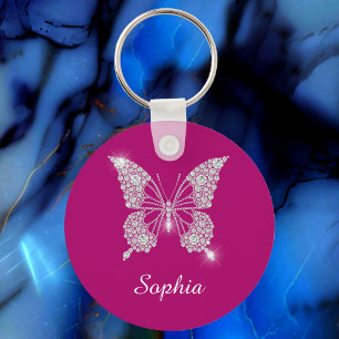 Llavero Mariposa de diamante blanco, nombre del guión, Fuc