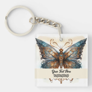 Llavero mariposa de fiesta steampunk