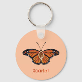 Llavero Mariposa de monarca citrina personalizada de novie