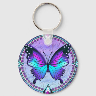 Llavero Mariposa de sublimación con fondo