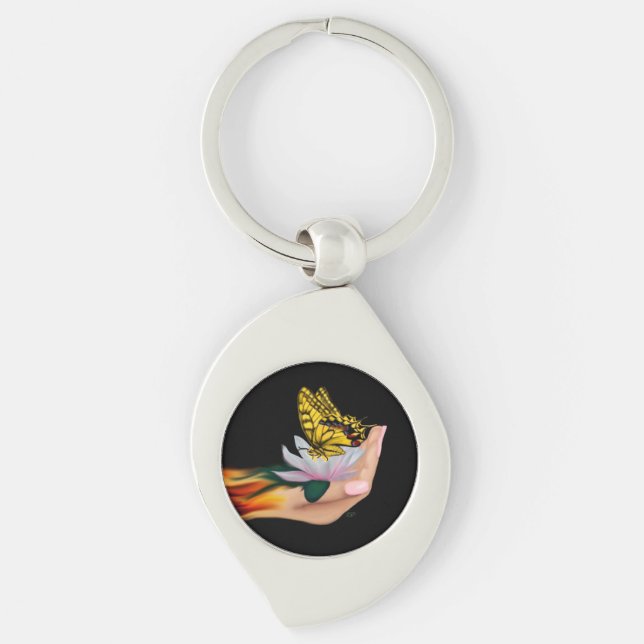 Llavero Mariposa en Lotus Bloom (Anverso)