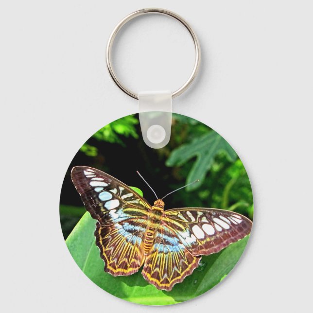 Llavero Mariposa en una hoja (Anverso)
