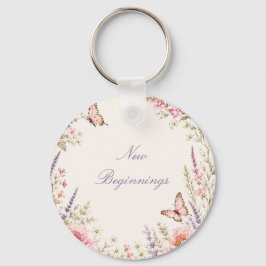 Llavero Mariposa Floral Personalizada