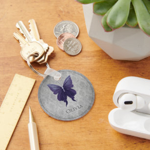Llavero Mariposa gaseada morada
