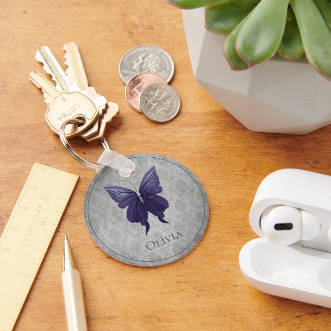 Llavero Mariposa gaseada morada (Escritorio )