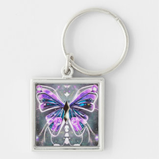 Llavero Mariposa glow púrpura
