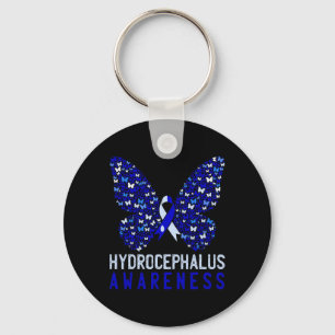 Llavero Mariposa Hidrocephalus Awareness Mes Blue Ribbo