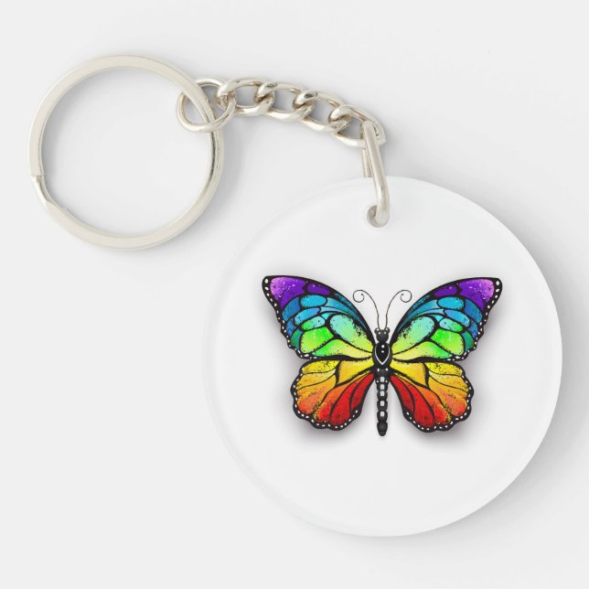 Llavero Mariposa monarca arcoíris (Frente)