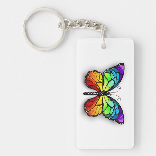 Llavero Mariposa monarca arcoíris (Frente)