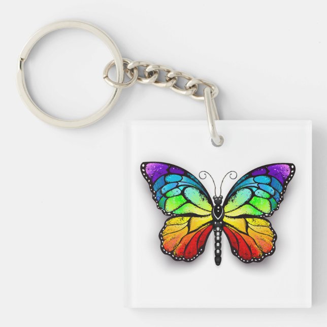 Llavero Mariposa monarca arcoíris (Frente)