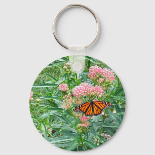 Llavero Mariposa monarca en Milkweed