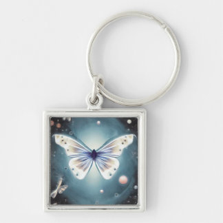 Llavero Mariposa perla blanca