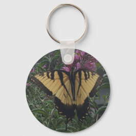Llavero Mariposa personalizada de foto amarilla y negra