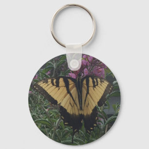 Llavero Mariposa personalizada de foto amarilla y negra