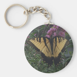 Llavero Mariposa personalizada de foto amarilla y negra