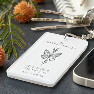 Llavero Mariposa Personalizada En Memoria Amorosa
