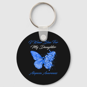 Llavero Mariposa Que Uso Azul Para Mi Hija Alopecia Awa