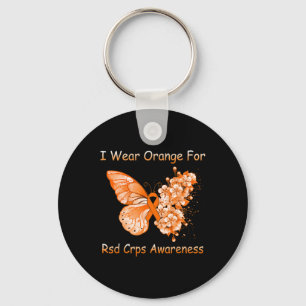 Llavero Mariposa Que Uso Naranja Para Concienciación De RS