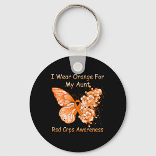 Llavero Mariposa Que Uso Naranja Para Mi Tía RSD CRPS Cons