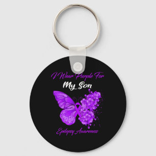 Llavero Mariposa Que Uso Púrpura Para Mi Hijo Epilepsy Awa