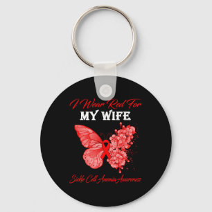 Llavero Mariposa Que Uso Rojo Para Mi Esposa Célula Anémic