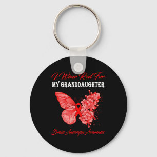Llavero Mariposa Que Uso Rojo Para Mi Nieta Brair Y