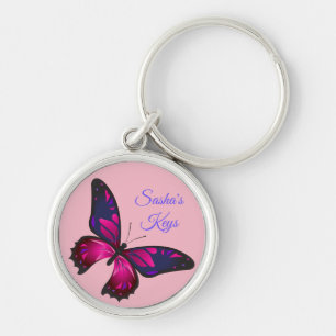 Llavero Mariposa rosa *Personalizada*