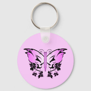 Llavero Mariposa Skull Pink