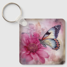 Mariposa soñada en lienzo floral