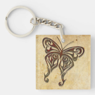 Llavero Mariposa Tribal de Hierro