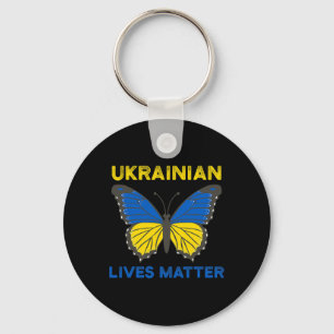Llavero Mariposa Ucraniana Apoya Bandera de Ucrania Libert