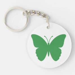 Llavero Mariposa Verde de Color Editable