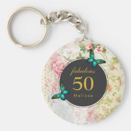 Llavero Mariposa verde esmeralda en el collage de la cosec