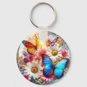 Llavero Mariposa y flor