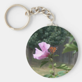 Llavero Mariposa y Rosa de Sharon