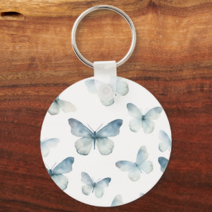 Llavero Mariposas abstractas de hielo azul
