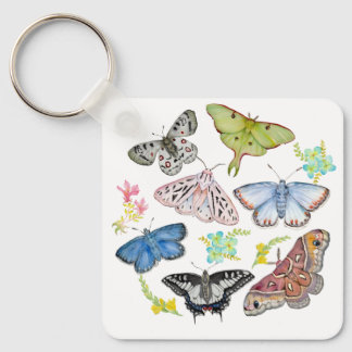 Llavero Mariposas al vuelo en acuarela