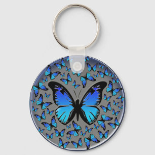 Llavero mariposas azules