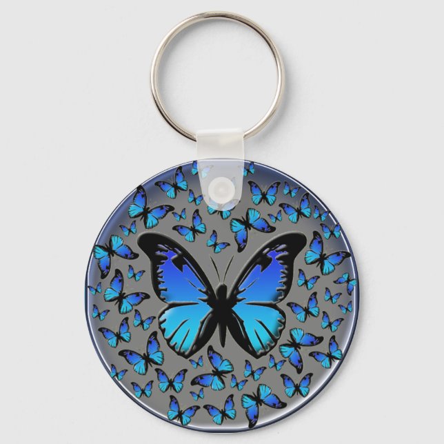 Llavero mariposas azules (Anverso)