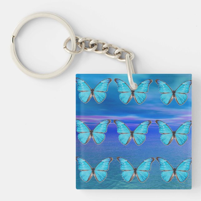 Llavero Mariposas azules (Frente)