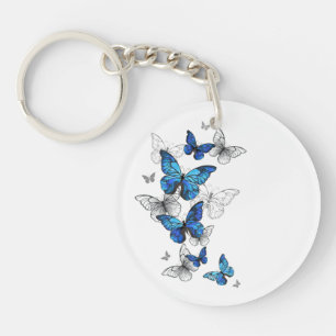 Llavero Mariposas Azules Voladoras Morpho