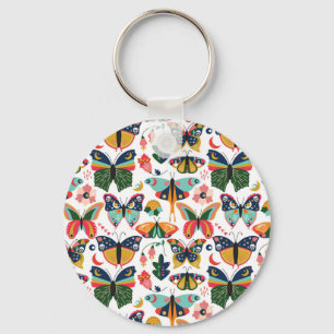 Llavero Mariposas Boho: Patrón de papel tapiz sin costura.